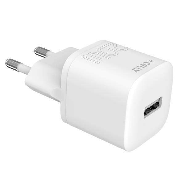 PC2TCUSBA20W – Caricabatteria da rete con porta USB-A, potenza massima 20 Watt, tecnologia GaN e Power Delivery [PROCOMPACT2]