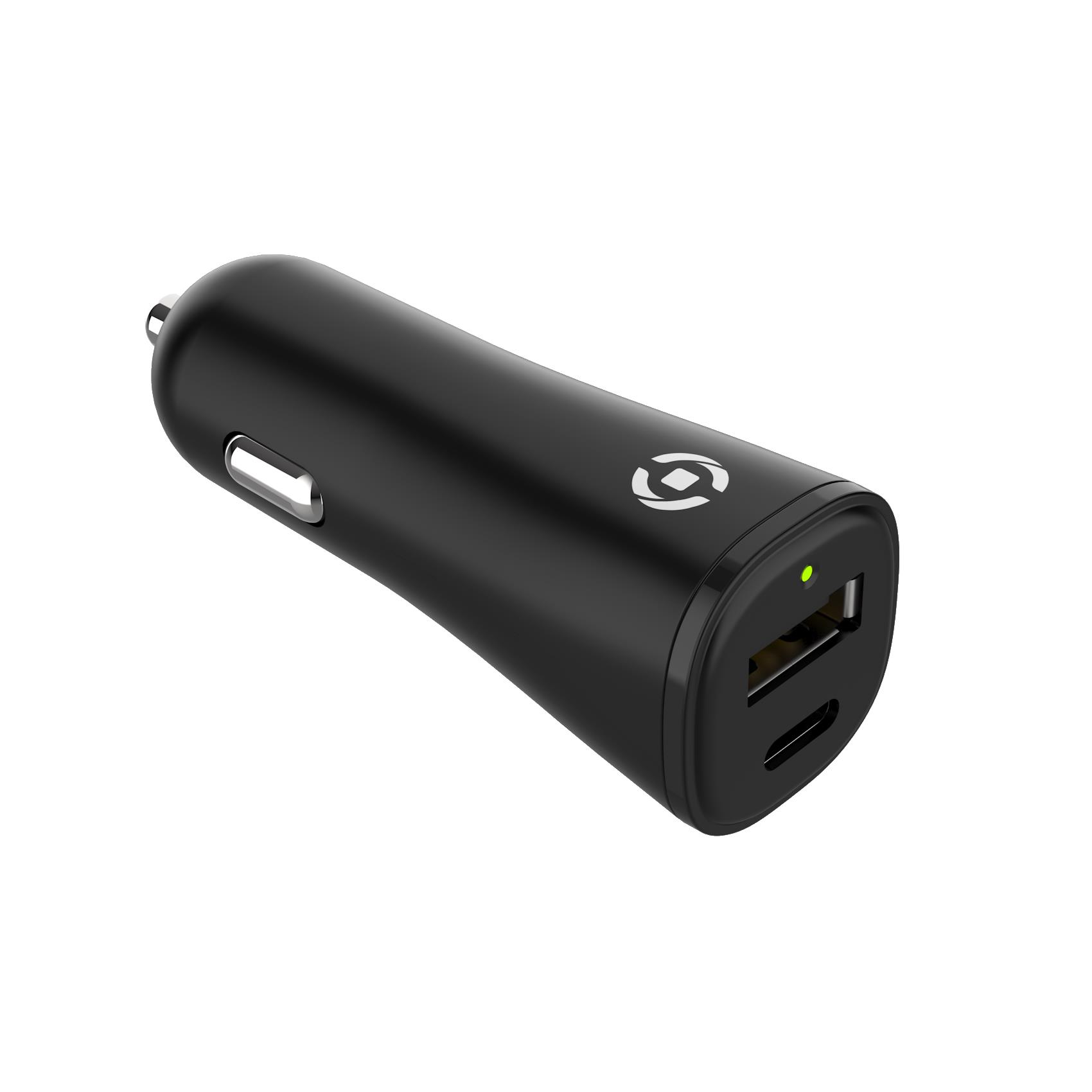 GRSCCUSBUSBC – Caricabatteria da auto con doppia porta USB-A e USB-C, potenza massima 32 Watt