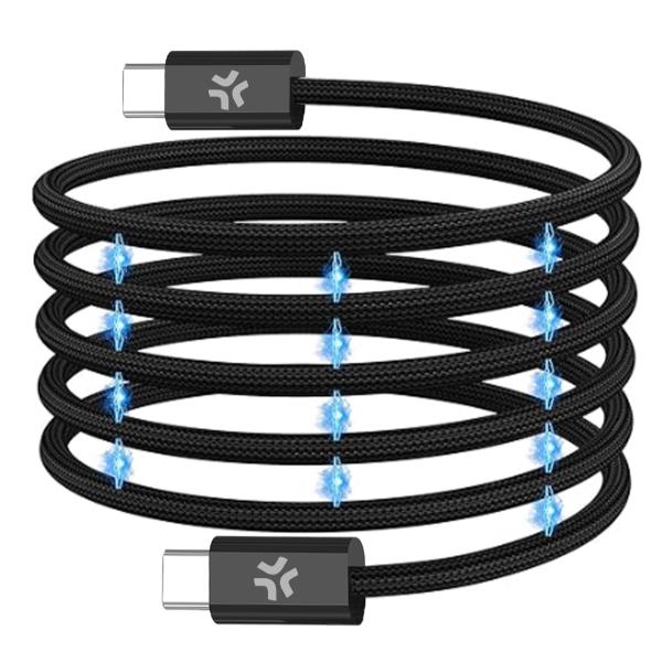 USBCUSBCMAG2M – Cavo USB-C a USB-C, dotato di sistema magnetico anti-groviglio, potenza massima 0 Watt, lunghezza cavo 2 metri [POWER DELIVERY]