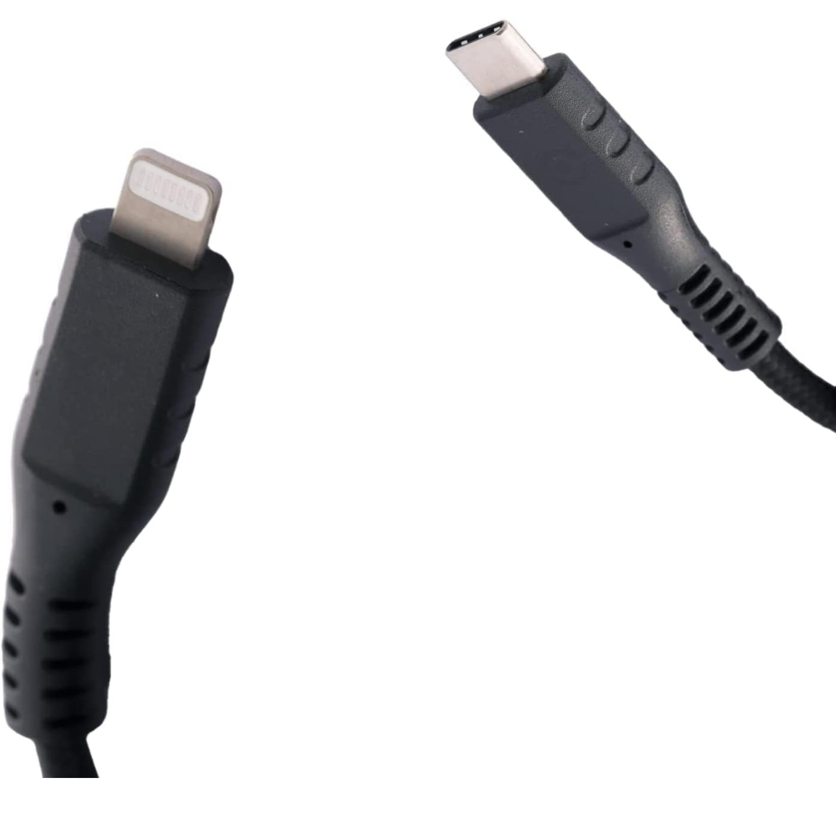 Cavo USB-C a Lightning, lunghezza 2 metri, potenza massima 12 Watt, Certificazione ‘MFI’