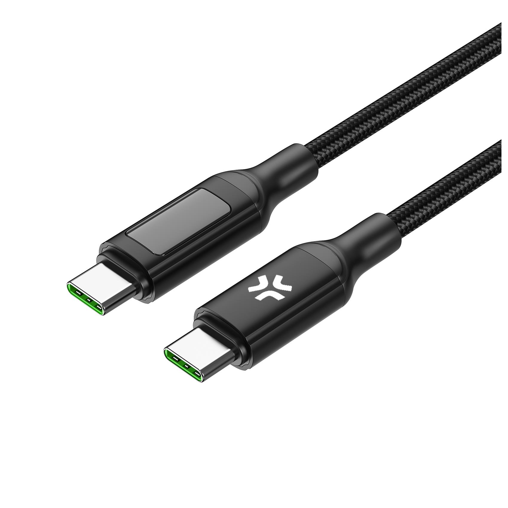 Cavo USB-C a USB-C, lunghezza 2 metri, potenza massima 100 Watt, Indicatore LED, Power Delivery, materiale nylon [POWER DELIVERY]