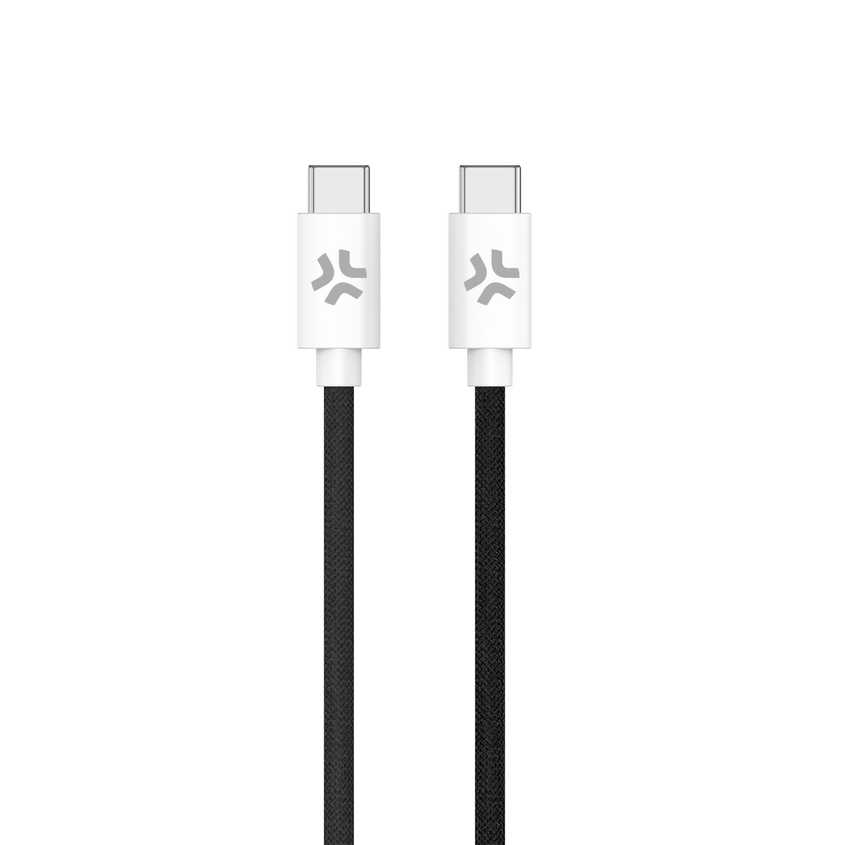 USBCUSBCCOTT – Cavo USB-C a USB-C, lunghezza 1.5 metri, potenza massima 60 Watt, realizzato in tessuto intrecciato [POWER DELIVERY]