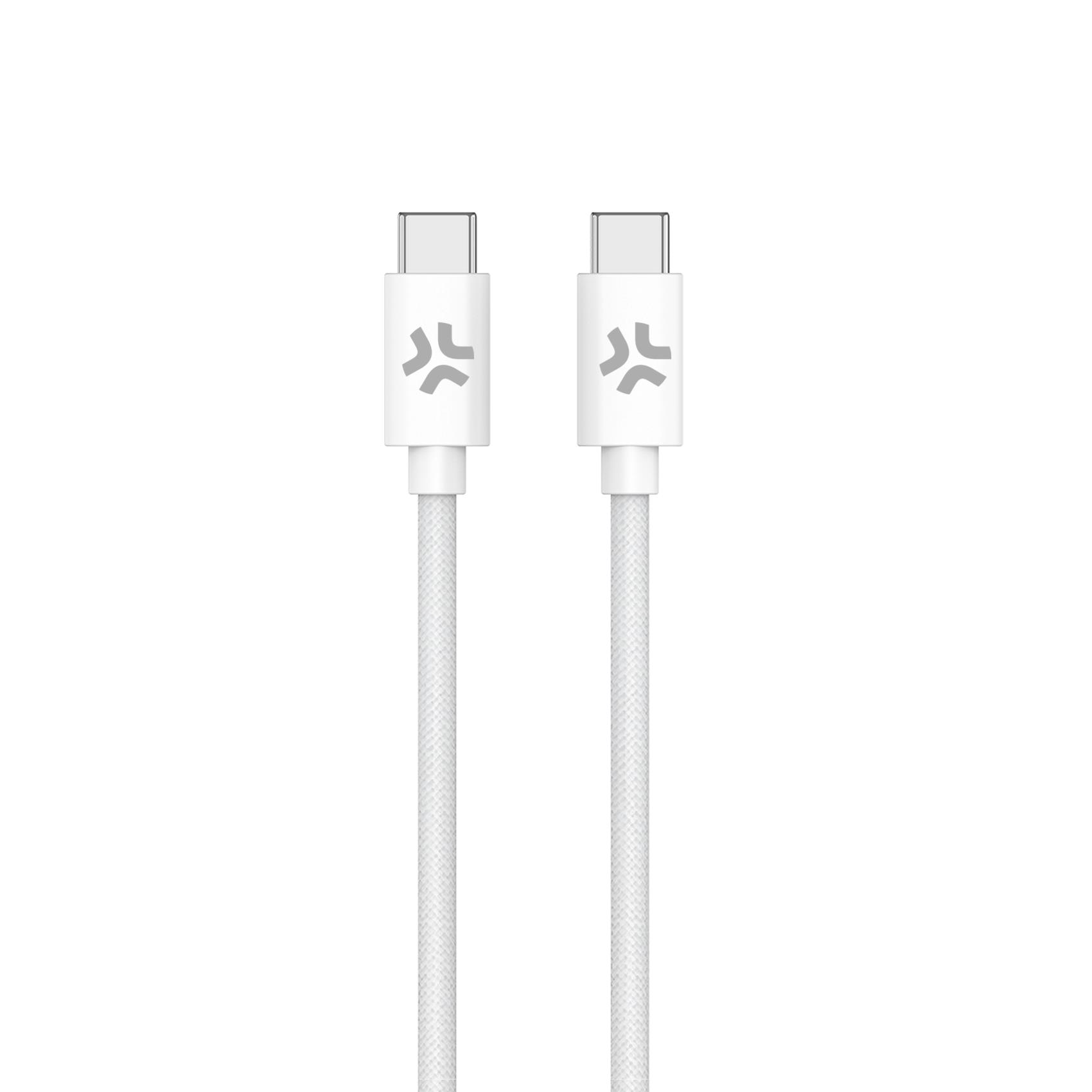 USBCUSBCCOTT – Cavo USB-C a USB-C, lunghezza 1.5 metri, potenza massima 60 Watt, realizzato in tessuto intrecciato [POWER DELIVERY]