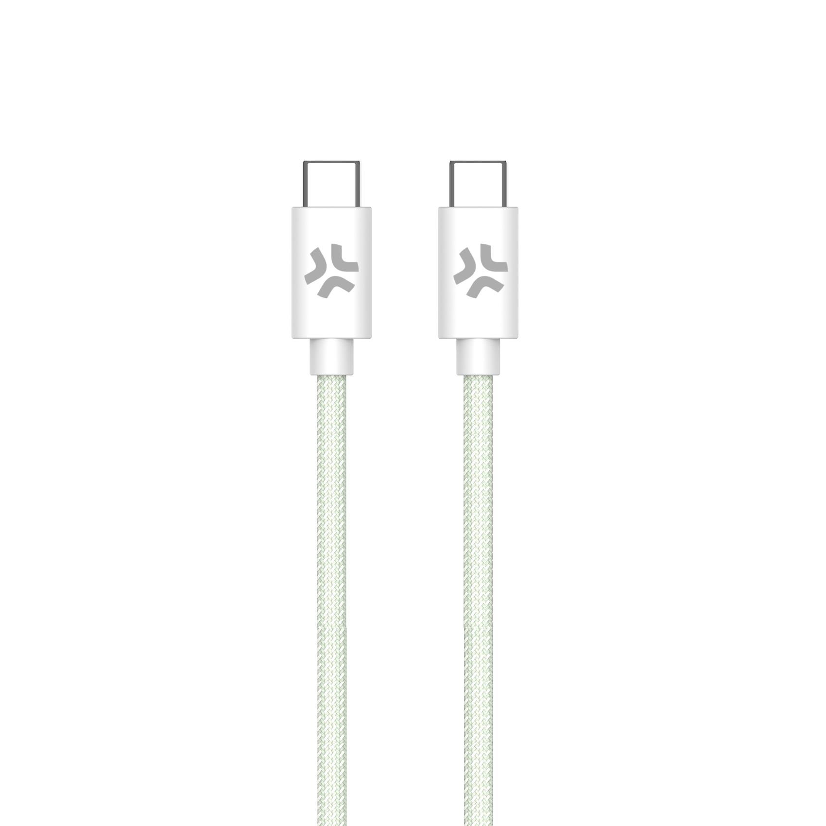 USBCUSBCCOTT – Cavo USB-C a USB-C, lunghezza 1.5 metri, potenza massima 60 Watt, realizzato in tessuto intrecciato [POWER DELIVERY]