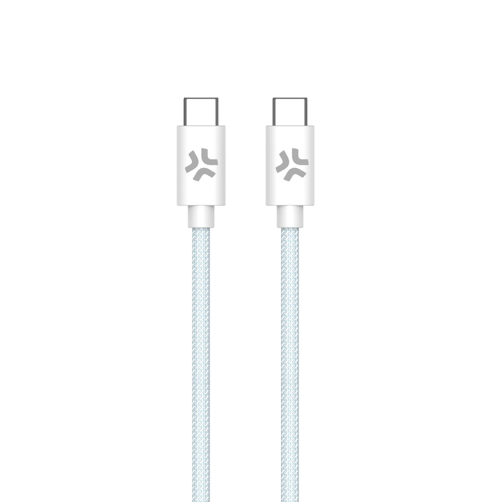USBCUSBCCOTT – Cavo USB-C a USB-C, lunghezza 1.5 metri, potenza massima 60 Watt, realizzato in tessuto intrecciato [POWER DELIVERY]