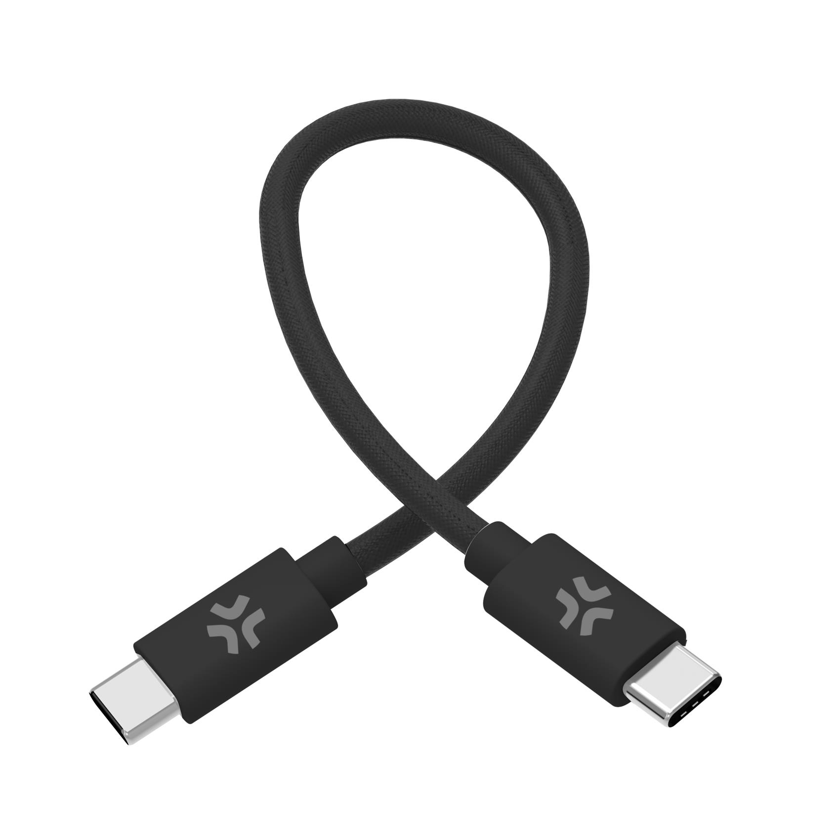 USBCUSBCCOT30 – Cavo USB-C a USB-C, lunghezza 30 centimetri, potenza massima 60 Watt, realizzato in cotone intrecciato [POWER DELIVERY]