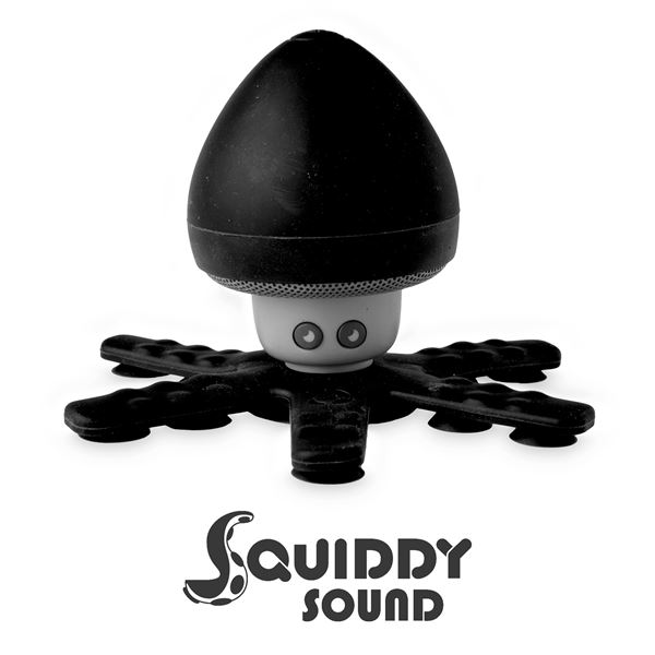 SQUIDDYSOUND – Speaker wireless, certificazione IPX3, potenza audio 3 Watt, 6 mini tentacoli flessibili con 13 ventose per attaccarlo su ogni superficie liscia