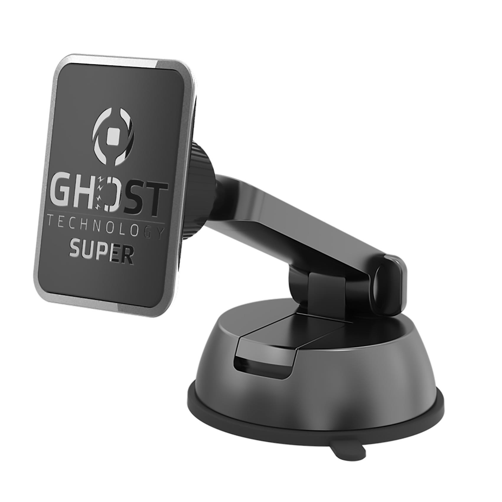 Supporto da auto magnetico universale per smartphone, utilizzo cruscotto/parabrezza, braccio estendibile, testina regolabile 360°, sei magneti ultra resistenti