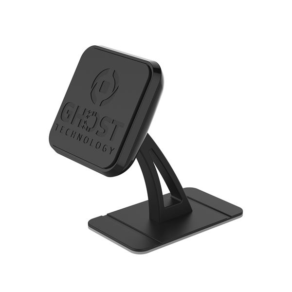 GHOSTDASHMINI – Supporto da auto magnetico, utilizzo cruscotto/parabrezza, orientabile 360°, regolabile in inclinazione, universale grazie alla piastra metallica magnetica