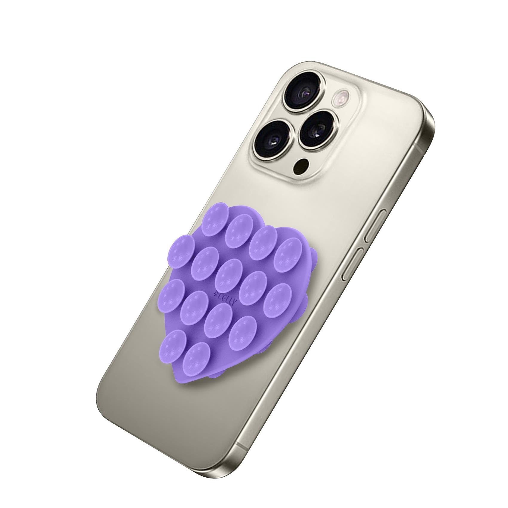 FIXHEART – Ventosa d applicare sul retro dello smartphone, utilizzo video e selfie, materiale silicone, tenuta forte, forma di cuore