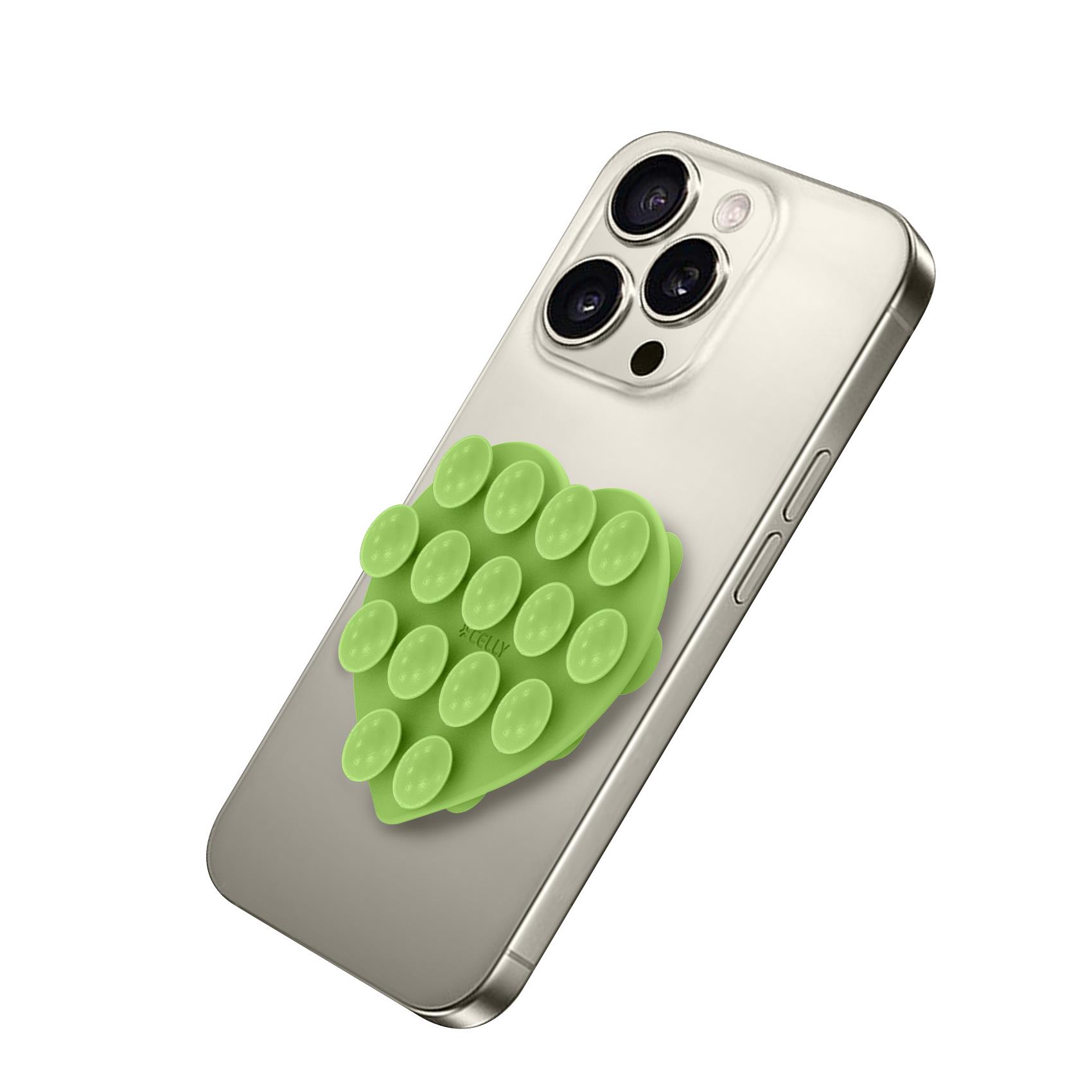 FIXHEART – Ventosa d applicare sul retro dello smartphone, utilizzo video e selfie, materiale silicone, tenuta forte, forma di cuore