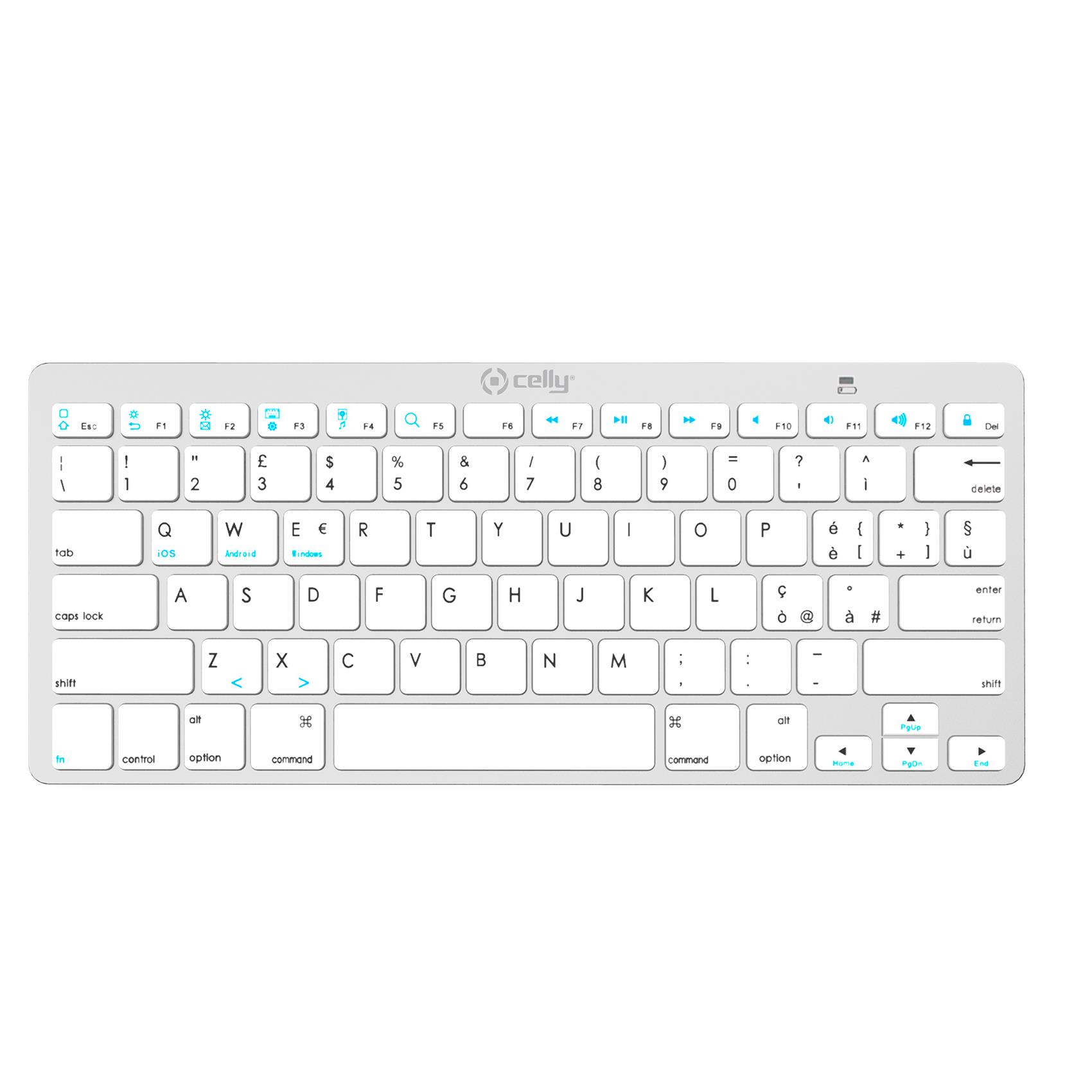 SWKEYBOARDBT – Tastiera wireless, finitura simil alluminio, tasti silenziosi