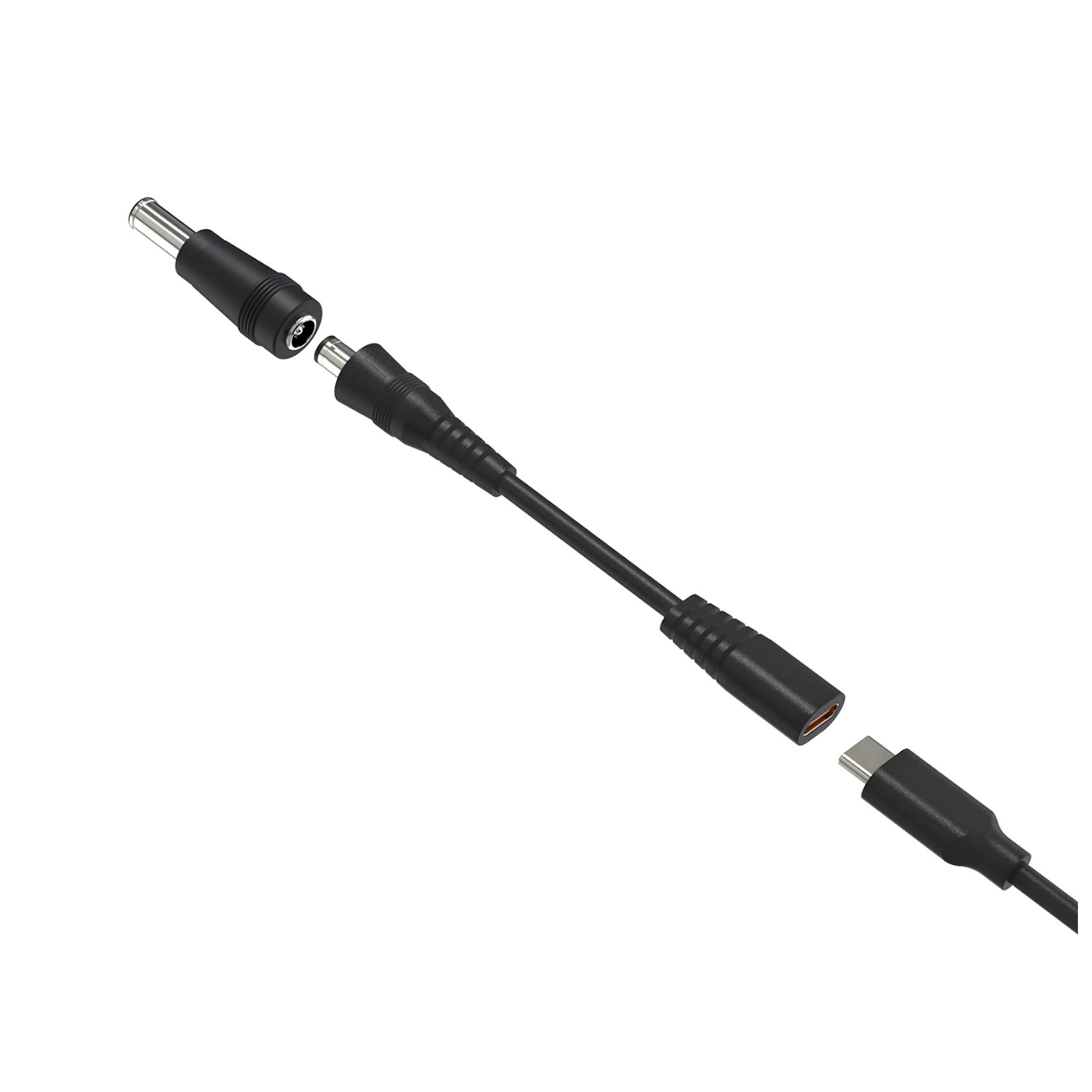 Set adattatori per la ricarica dei laptop, porta USB-C femmina, 7 adattatori con prese differenti