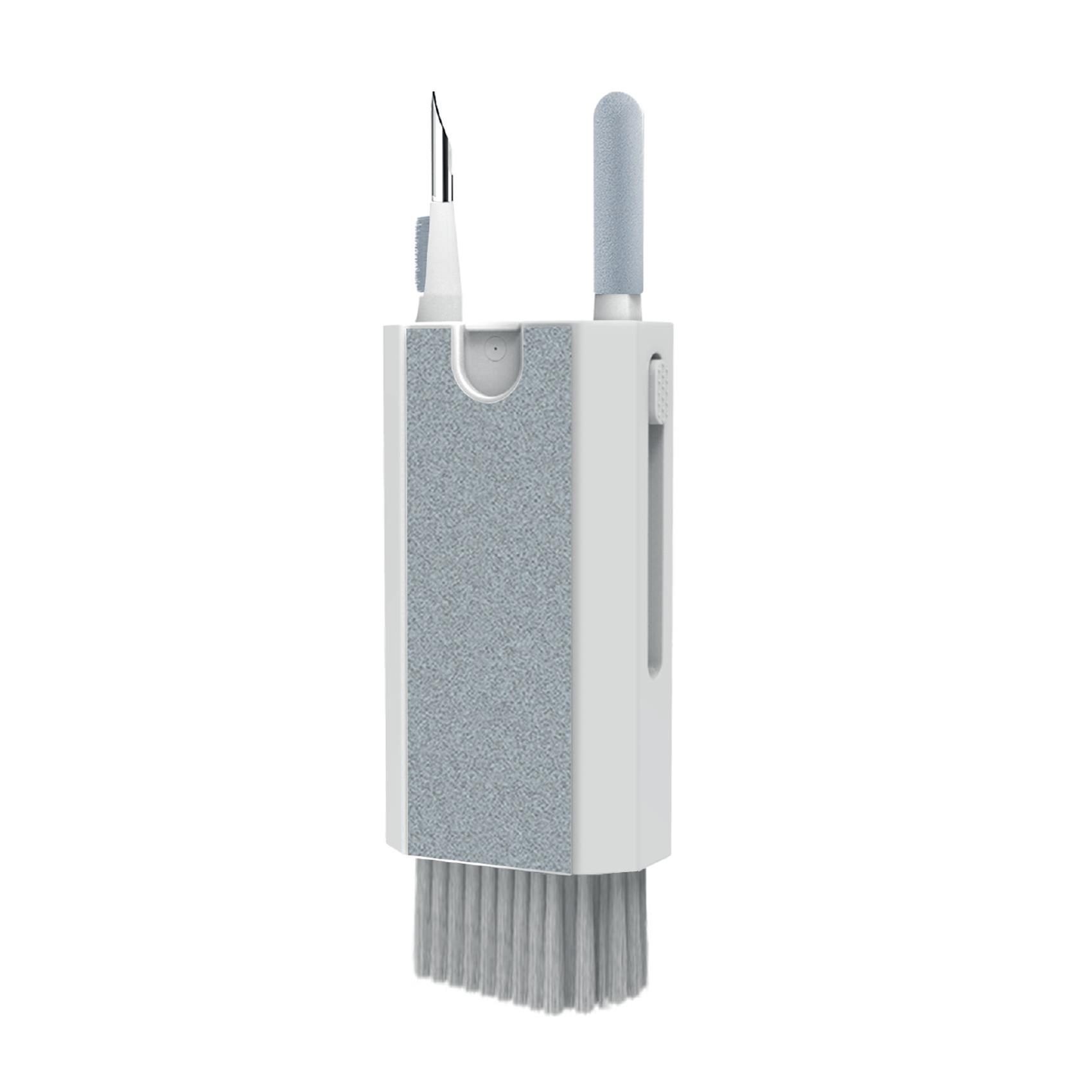 CLEANINGKIT – Kit pulizia dispositivi 8in1, punta rimozione sporco, spazzola pulizia scanalature, spugna, panno in microfibra, nebulizzatore, chiave rimuovi tasti, stand x telefono