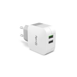 Caricabatteria da rete con doppia porta USB-A, potenza massima 17 Watt [TURBO]