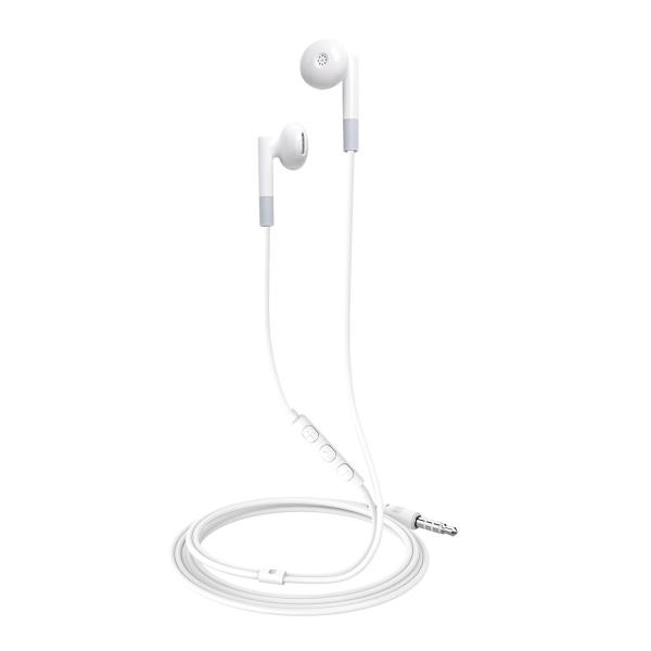 UP300 – Auricolare stereo a filo con jack 3.5mm, capsule a goccia, controllo remoto, microfono integrato, tasto alla risposta e regolazione del rumore, lunghezza cavo 1.2 metri