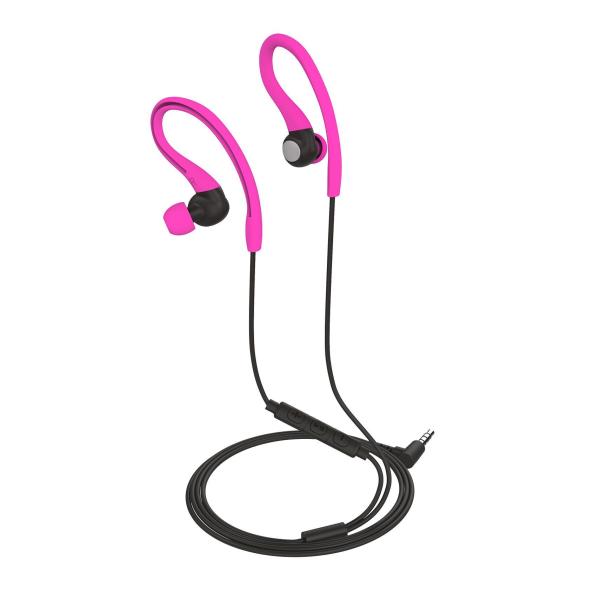 UP700ACT – Auricolare stereo a filo IN-EAR con jack 3,5mm, cavo tondo, remote control e microfono integrato, comodi archetti, lunghezza cavo 1.2 mt, studiato per lo sport