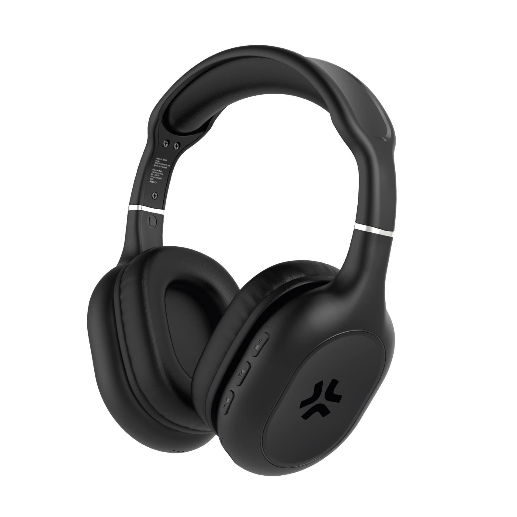 HEADPHONESPTL – Cuffia wireless, comandi integrati, microfono incorporato, archetto regolabile, connessione automatica, padiglioni imbottiti, tempo utilizzo 8 ore