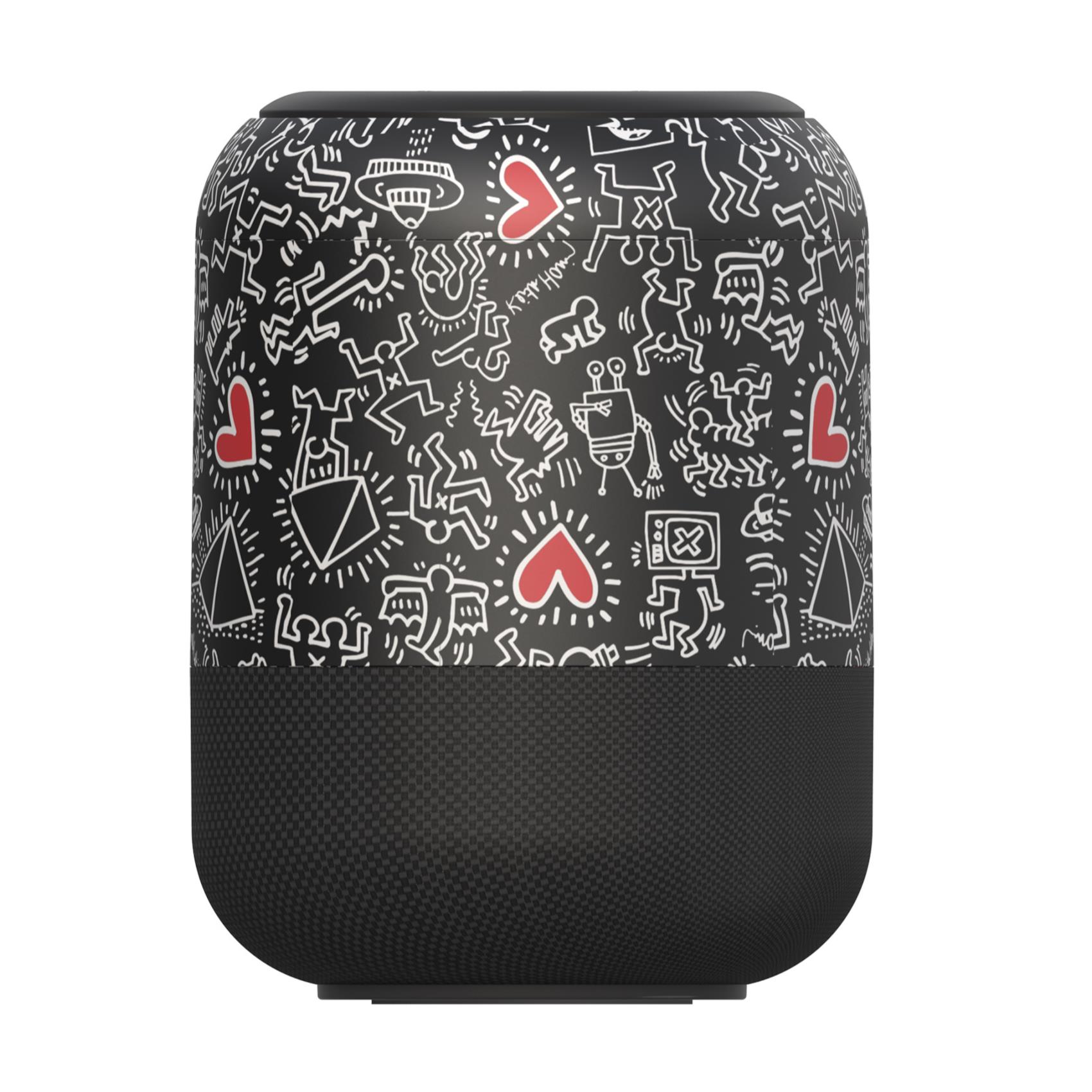 KEITH HARING – Speaker wireless, potenza audio 5 Watt, funzione TWS, resistenti all’acqua, porta USB-C, laccetto per trasporto, porta AUX