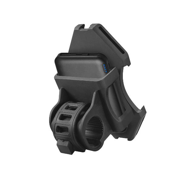 POWERBIKE – Supporto bici universale con funzione powerbank, capacità 5000 mAh, potenza massima 10 Watt, due porte USB-A, una porta MIcro Usb