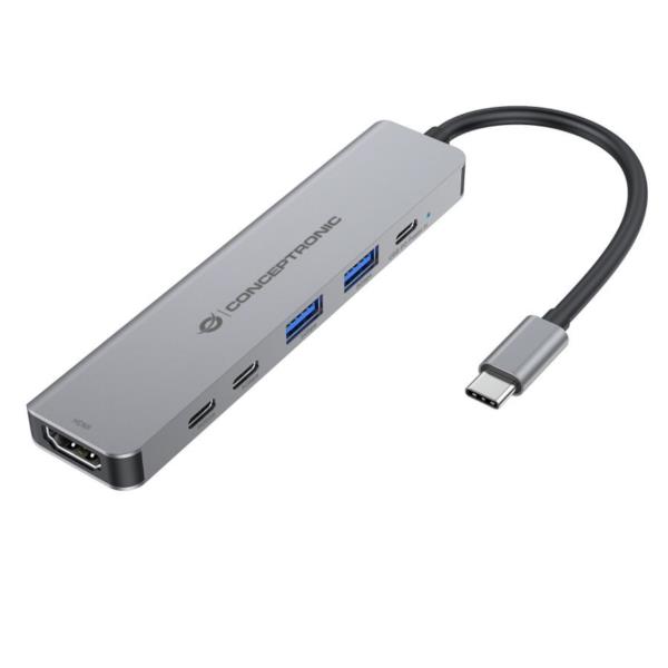 DOCKING STATION 6-in-1 USB 3.2 Gen 1, HDMI, 2x USB-A 5Gbps, 2x USB-C 5Gbps, USB PD 100W