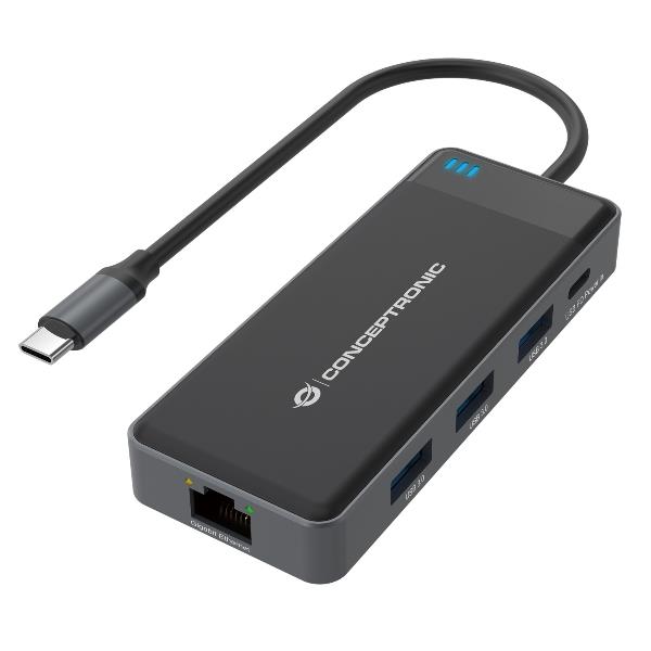 DOCKING STATION 7-in-1 USB 3.2 Gen. 1 – 2x HDMI, 3x USB-A, GbE LAN, 100W USB PD