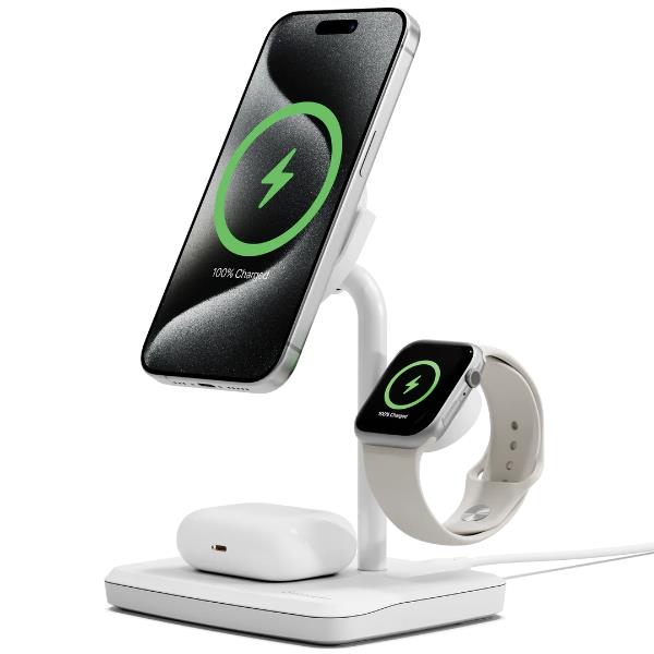 Caricabatteria Wireless 3-in-1 – Bianco