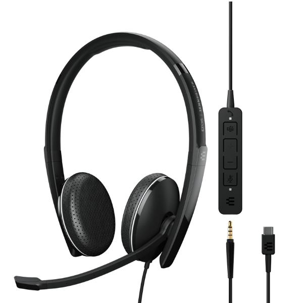 ADAPT 165T USB II, USB-C e Jack 3,5 mm, Cuffia stereo con microfono, certificata Microsoft Teams