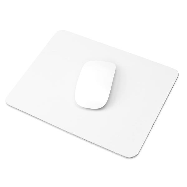 XMICEPAD-W Tappetino Mouse Poliestere Bianco con base in gomma 23×19 cm