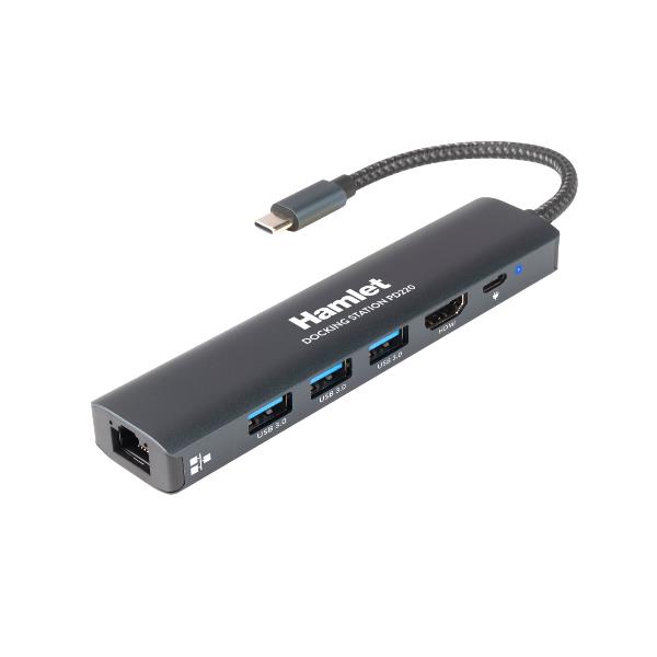 HDKC-PD220 USB-C PD 100W – 3xUSB 3.0 + LAN + HDMI 4K
