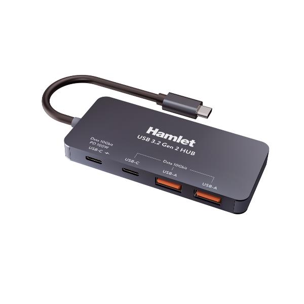 XHUB-432C-10G-Y HUB 4 porte USB-C 10 Gbps 2xUSB-A 2xUSB-C + PD 100W
