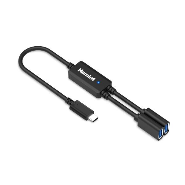 XHUB-02UC-5GY HUB SDOPPIATORE USB 3.0 da USB-C a 2 PORTE USB-A
