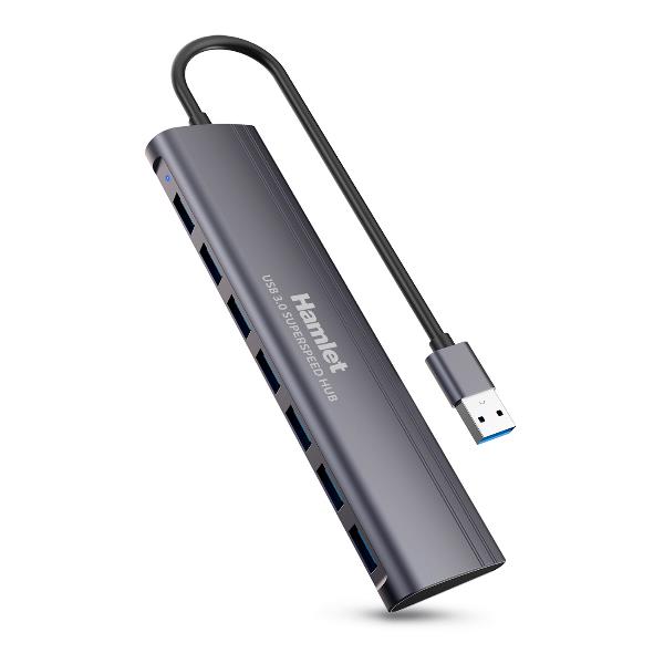 HUB USB 3.0 7 PORTE ALLUMINIO AUTOALIMENTATO