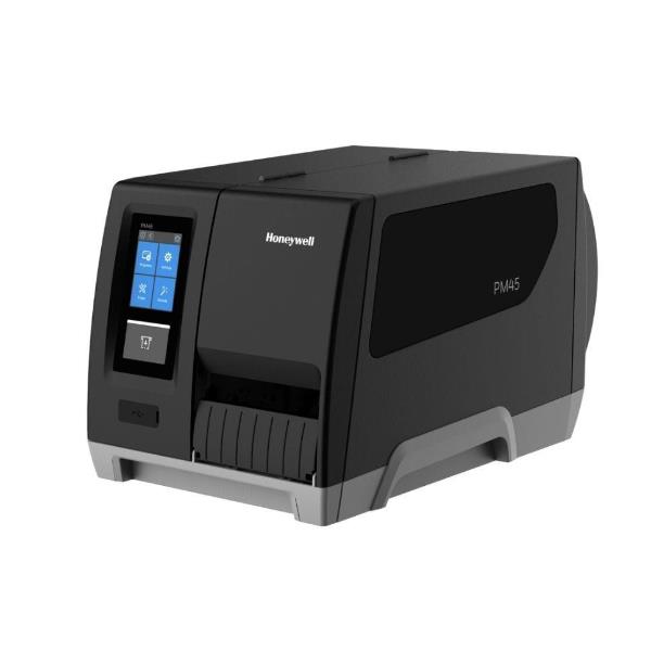 PM45 Compact, TT, 8 DOT, FULL TOUCH DISPLAY, LAN,USB, RS232, FIXED HANGER, REWINDER + LABEL TAKEN SENSOR