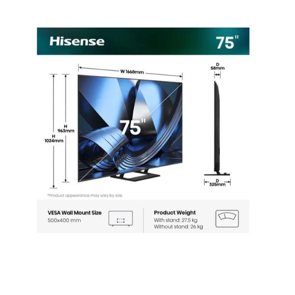 75 U79SE MINI LED 4K ULTRA HD SMART VIDAA REFRESH RATE 144HZ