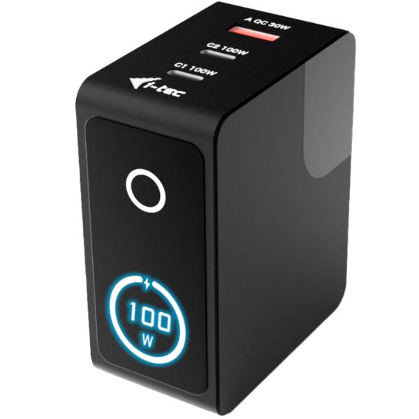 Universal Intelligent GaN 100 W Charger USB (2×USB-C, 1×USB-A)