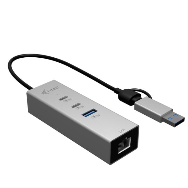 HUB USB-C / USB-A: 3 x USB (2x USB-C , 1x USB-A) + LAN RJ-45 2,5 Gbps