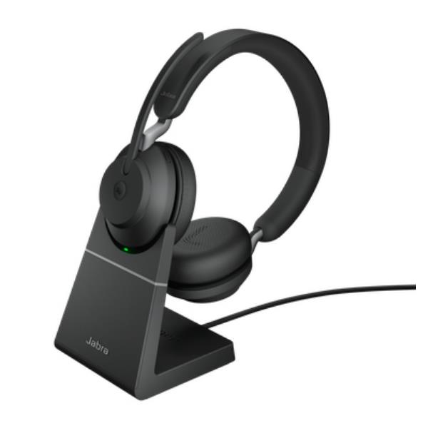 JABRA EVOLVE2 65 MS STEREO NEROcon base di ricarica