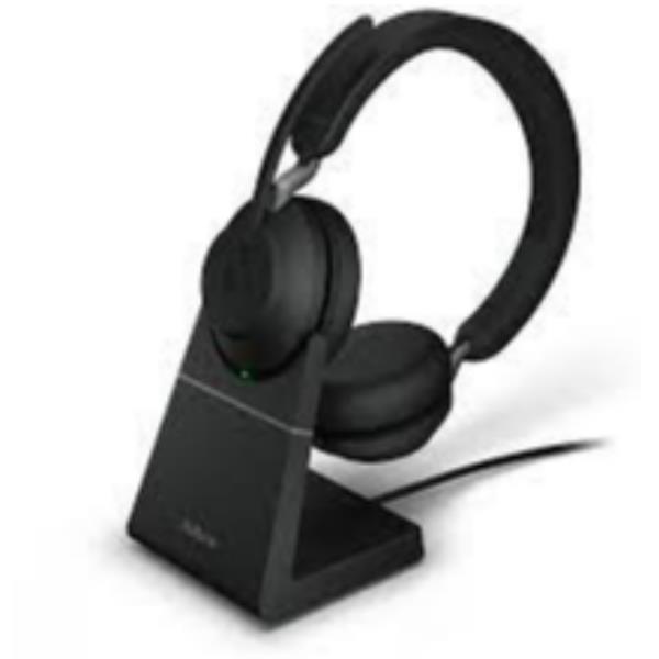 Jabra Evolve2 65, Link380c MS Stereo con Sede di ricarica, Black