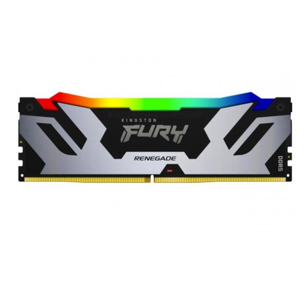 Kingston – FURY 16GB DDR5 6400MT/s CL32 Renegade Silver/Black RGB XMP