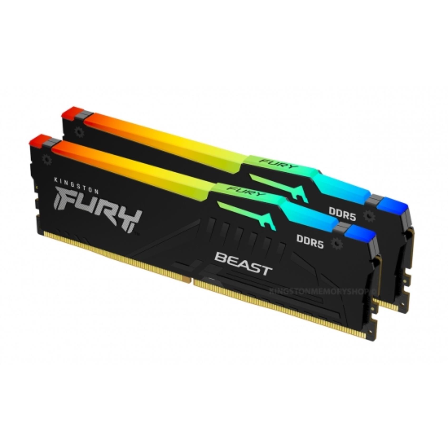 Kingston – FURY 16GB (2x8GB) DDR5 5600MT/s CL36 Beast Black RGB EXPO EXPO