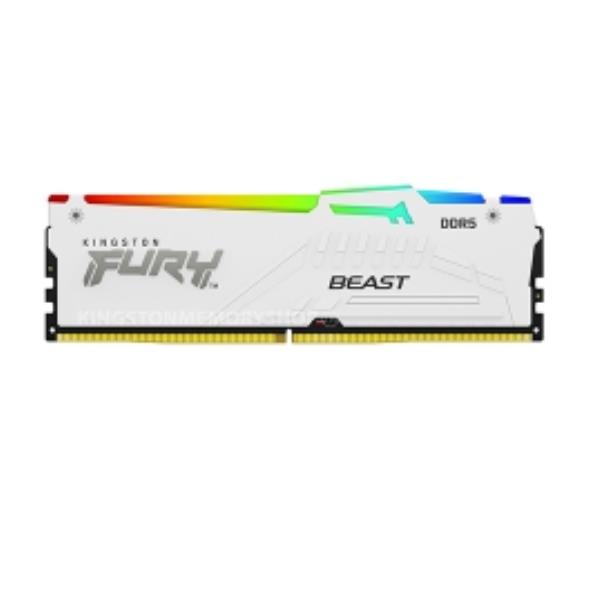 16GB 5200MT/s DDR5 CL40 DIMM FURY Beast White RGB XMP
