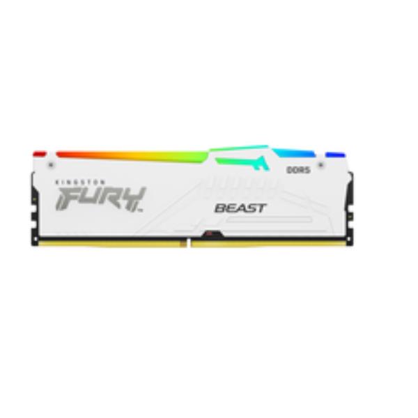 16GB 5600MT/s DDR5 CL40 DIMM FURY Beast White RGB XMP