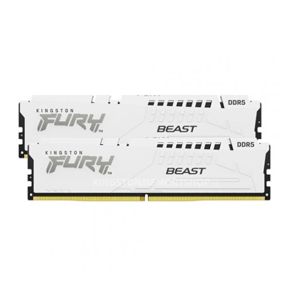 32GB (2x16GB) DDR5 5600MT/s CL40 FURY Beast White XMP