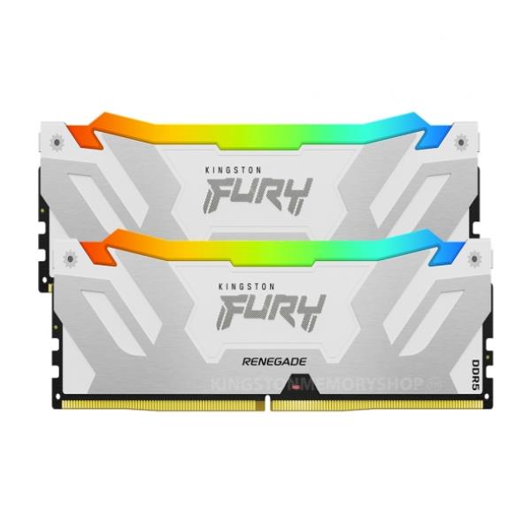 32GB (2x16GB) DDR5 6400MT/s CL32 FURY Renegade Silver/White RGB XMP