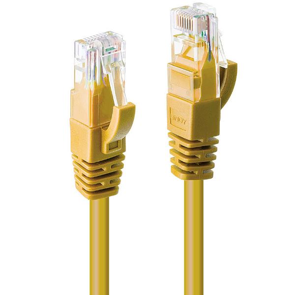 Cavo di Rete Cat.6 U/UTP Giallo, 0.5m