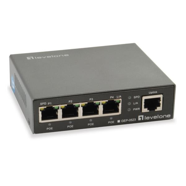 LEVELONE GEP-0523 – SWITCH 5-PORTE POE GIGABIT 60W