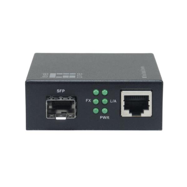 LEVELONE GVM-2000 – MEDIA CONVERTER Gigabit RJ45-SFP intelligente, compatibile con chassis montabile su rack da 19″