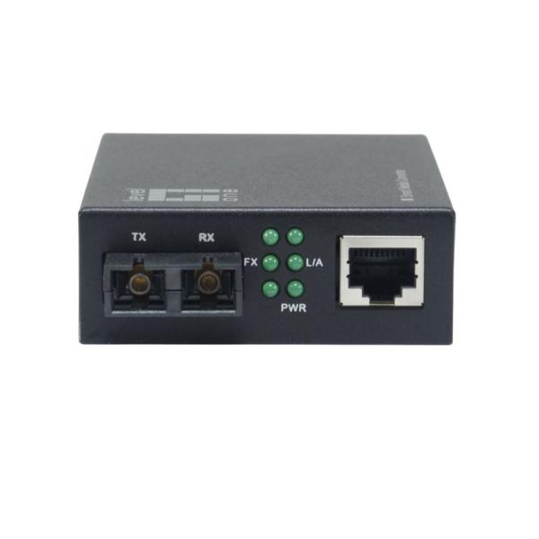 LEVELONE GVM-2001 – MEDIA CONVERTER Smart Gigabit RJ45-SC, Fibra Multi-Mode, 850nm, 500M, Compatibile con chassis montabile su rack da 19″
