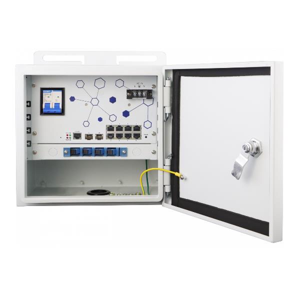 LEVELONE OSW-1061 – SWITCH INDUSTRIALE 10-Porte L2 Managed Gigabit PoE 185W, (8x porte PoE Gigabit + 2 porte uplink Gigabit SFP)
